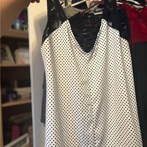 GG Collection Black and White Polka Dot Garment